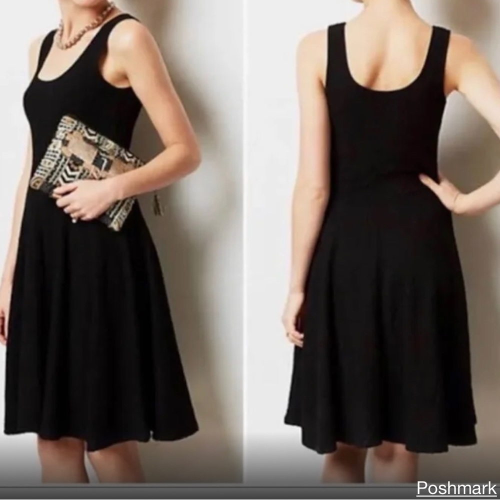 Bordeaux black dress from Anthropologie